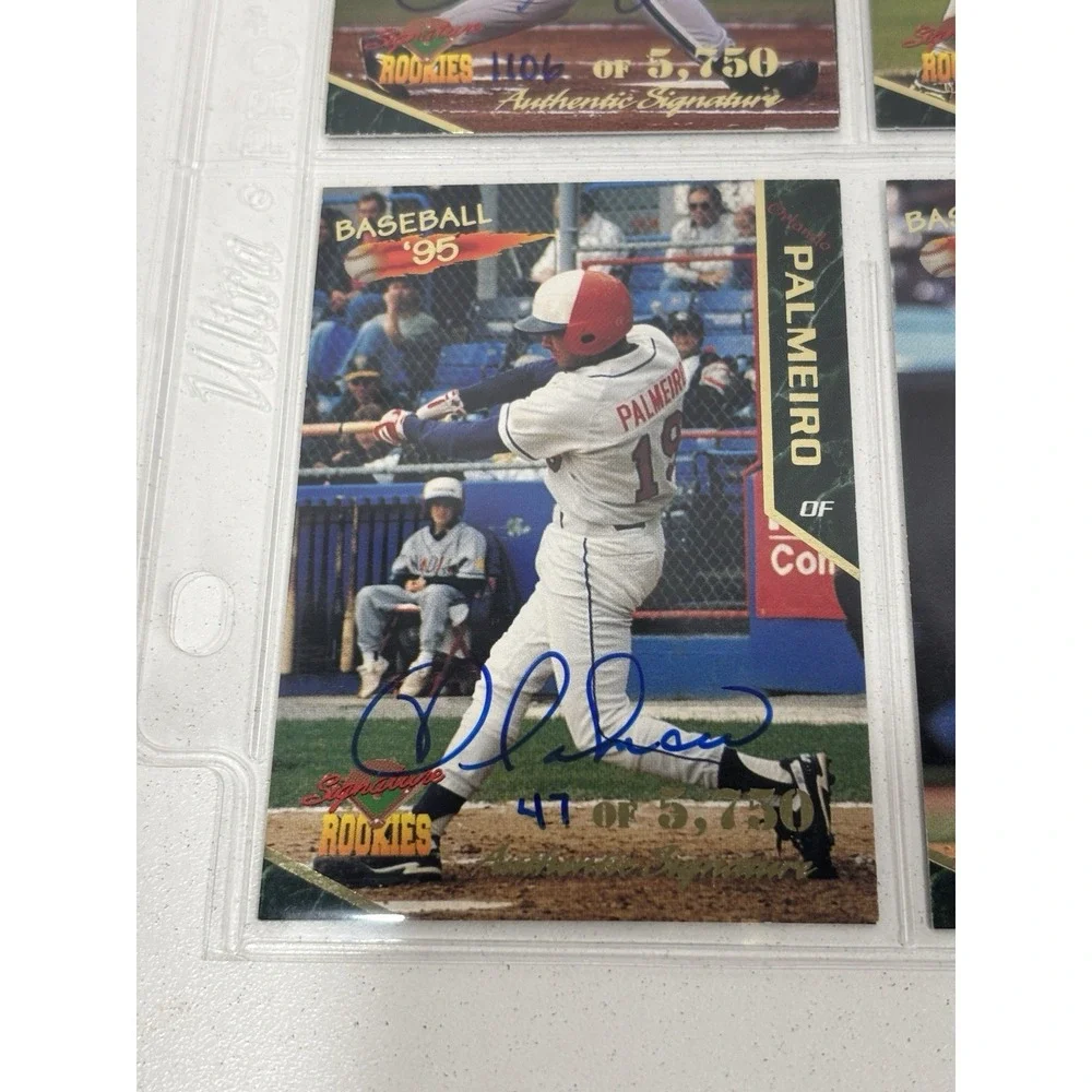 Lot Of 16‎ Autographed Baseball Cards Signatures Rookies 1995